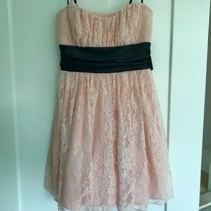Pink lace dress